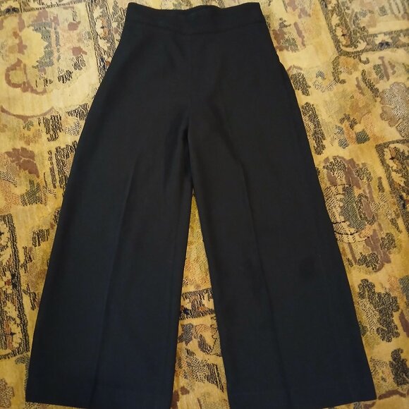 NWOT ZARA Black High Waist Wide Leg Dress Trousers Size S - Picture 11 of 11